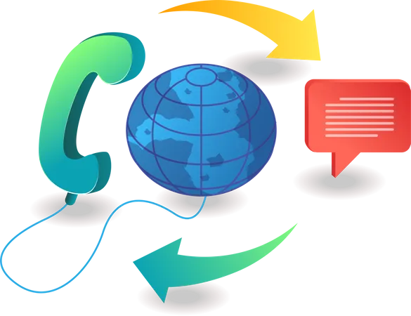 Global communication service  Illustration