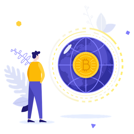 Global Crypto Trading  Illustration