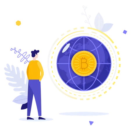 Global Crypto Trading  Illustration