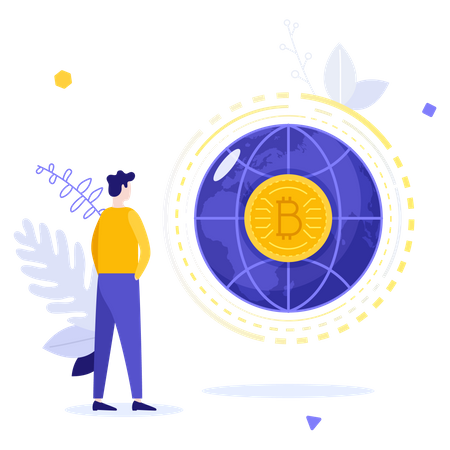 Global Crypto Trading  Illustration