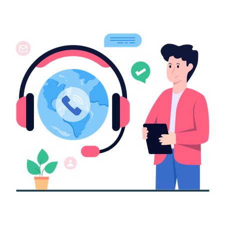 Global Customer Service  Illustration