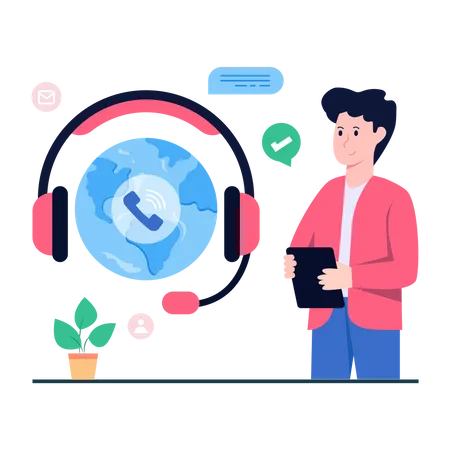 Global Customer Service  Illustration