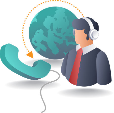 Global Customer Service Management  Illustration