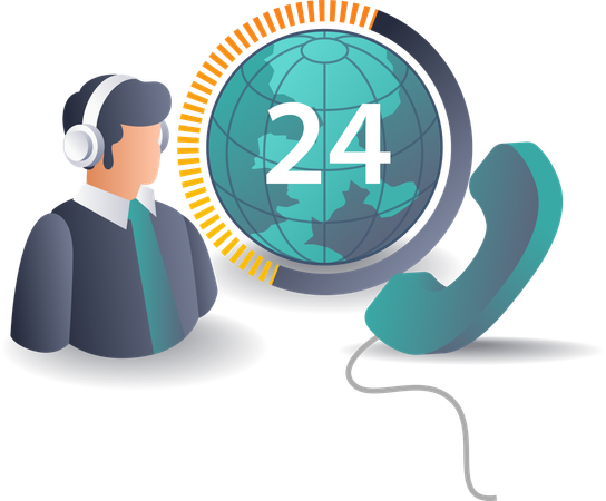 Global Customer Service Telephone Interactions  Illustration