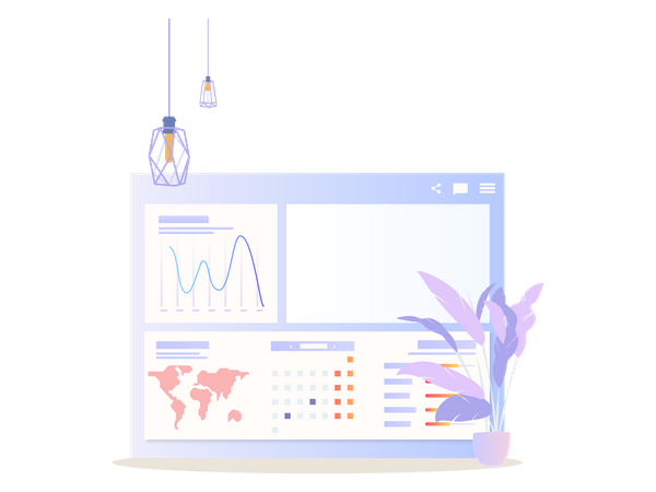 Global Data Analysis Graph  일러스트레이션