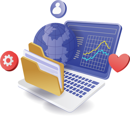 Global data analyst management  일러스트레이션