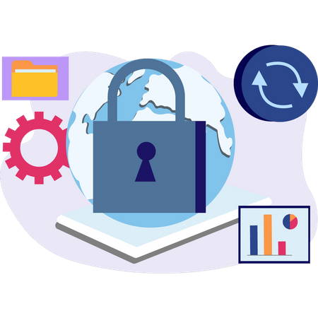 Global data protected  일러스트레이션