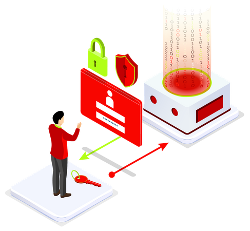Global data security Illustration