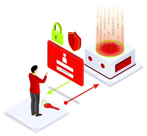 Global data security  Illustration