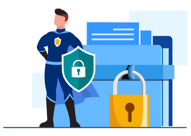 Global data security  일러스트레이션