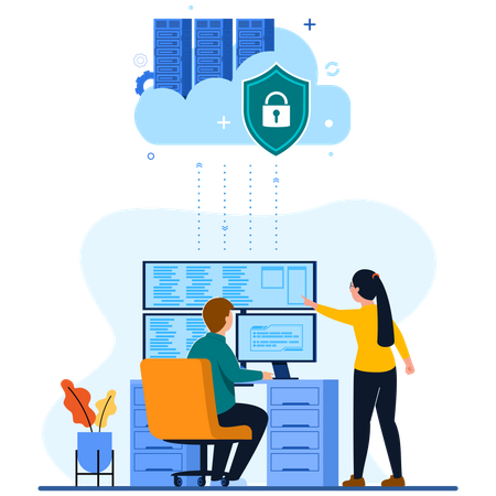 Global data security  일러스트레이션