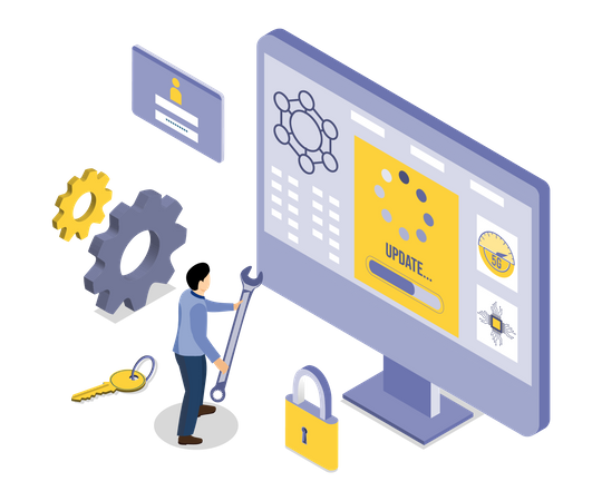 Global data security  일러스트레이션