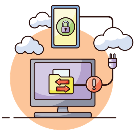 Global data security  일러스트레이션