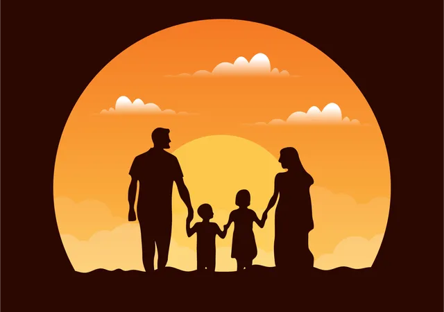 Global Day Of Parents Vector Illustration With Importance Of Being A Parenthood With Togetherness Mother Father Kids Concept In Flat Background Illustration