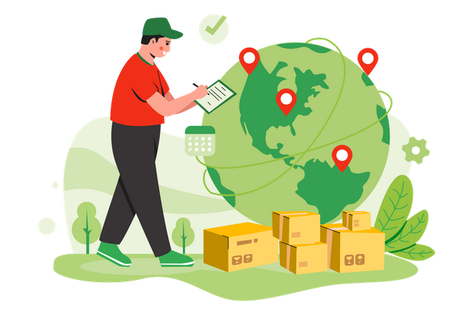 Global Delivery  Illustration