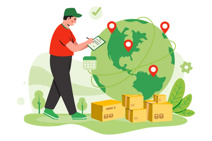 Global Delivery  Illustration