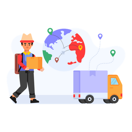 Global Delivery  Illustration