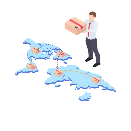 Global delivery location  Illustration
