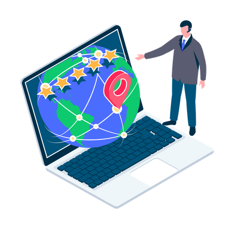 Global delivery location  Illustration