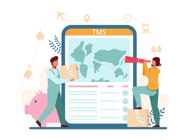 Global delivery service  Illustration