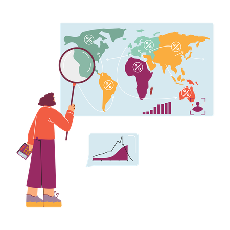 Global demographic research vector illustration  Illustration