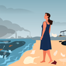 stop plastic pollution illustration free download