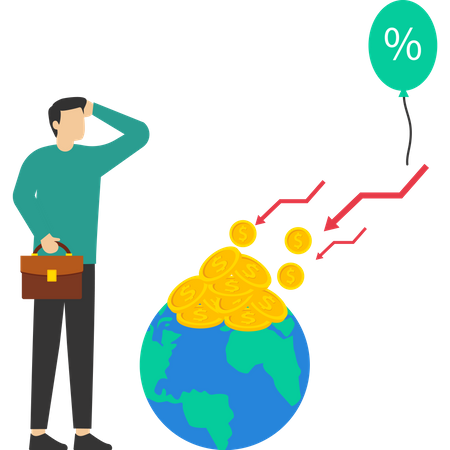 Global economic recession  Illustration