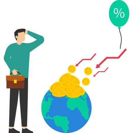 Global economic recession  Illustration