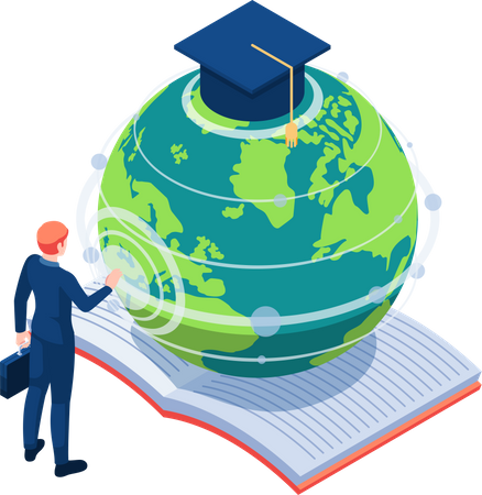 Global Education and E-learning  イラスト