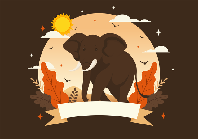 Global Elephant Day  Illustration