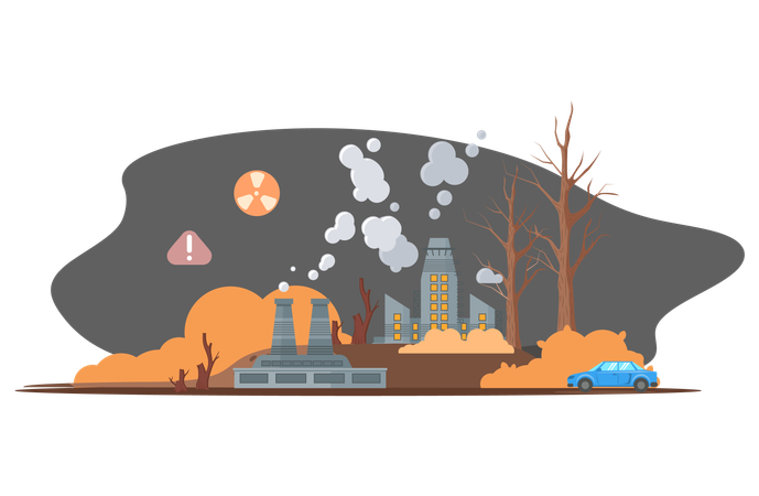 Global environmental problems  Illustration