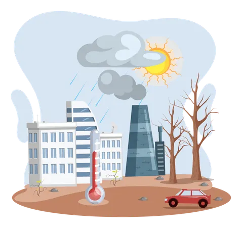 Global environmental problems  Illustration