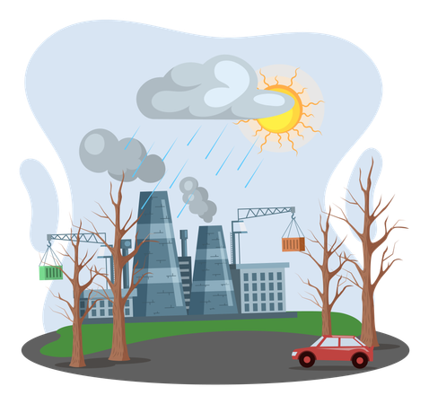 Global environmental problems  Illustration