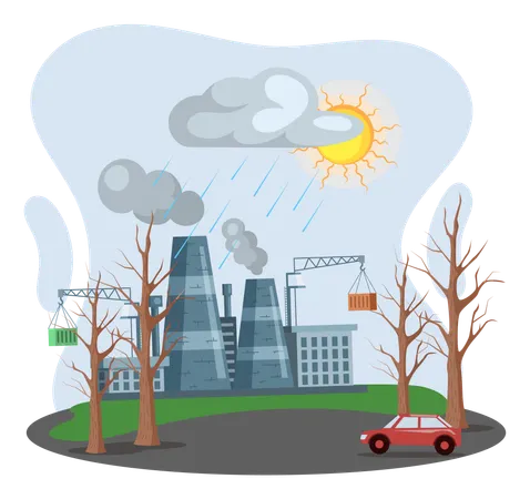 Global environmental problems  Illustration