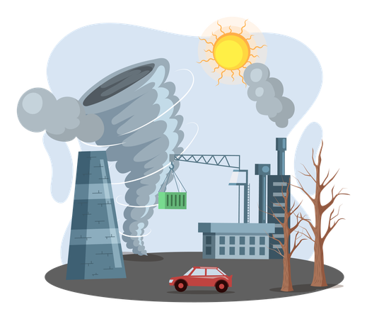 Global environmental problems  Illustration