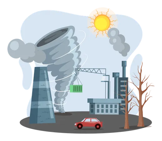 Global environmental problems  Illustration