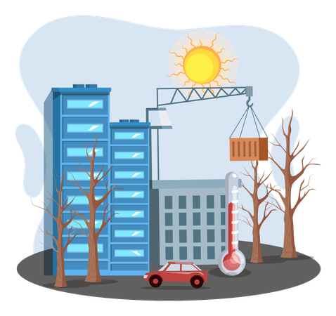 Global environmental problems  Illustration