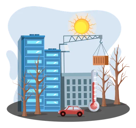 Global environmental problems  Illustration