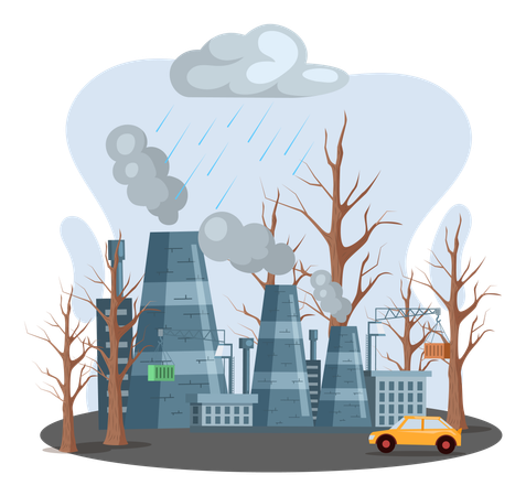 Global environmental problems  Illustration