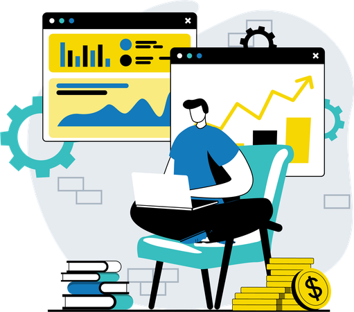 Global finance growth  Illustration