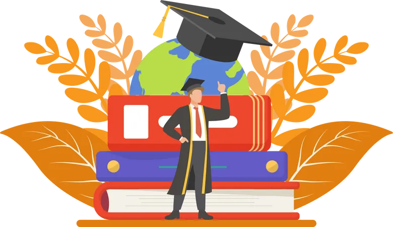 Global Graduate Student  Illustration