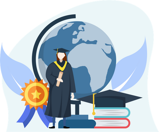 Global Graduate Student  Illustration