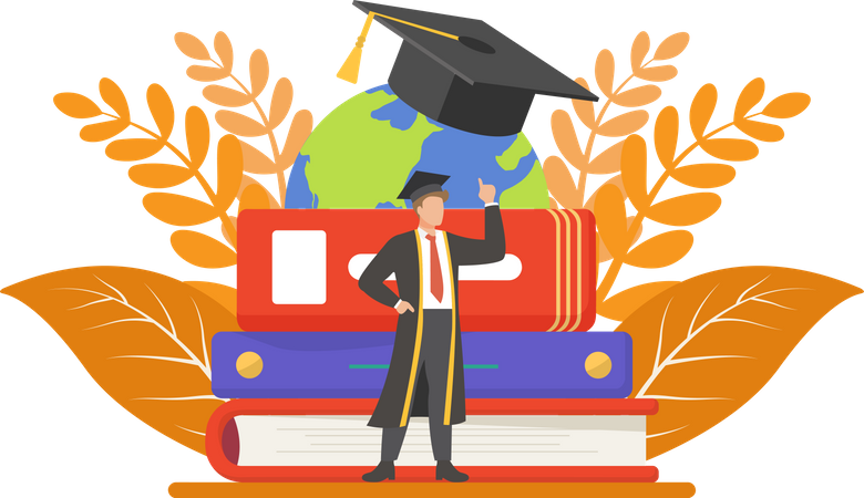 Global Graduate Student  Illustration