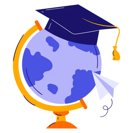 Global graduation  Illustration