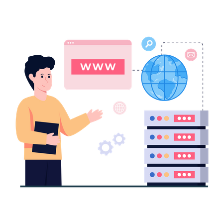 Global Hosting  Illustration