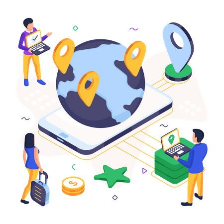 Global Location  Illustration