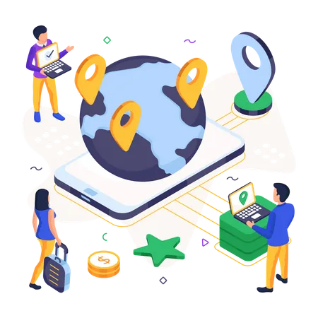 Global Location  Illustration