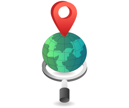 Global location search Illustration