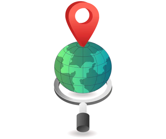 Global location search Illustration