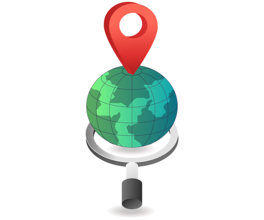 Global location search  Illustration